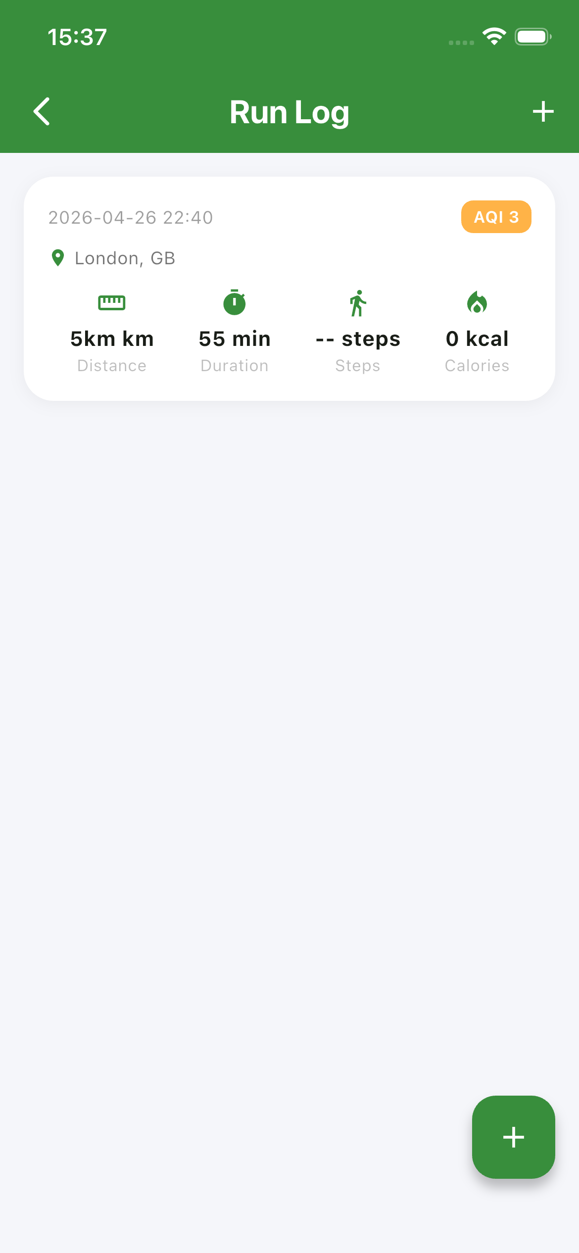 Run Log